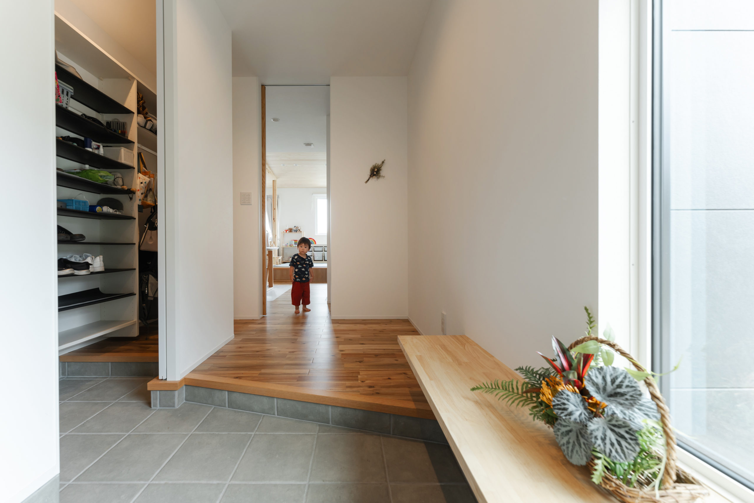 玄関の間取りがおしゃれな注文住宅事例｜栃木の工務店『第一住宅』