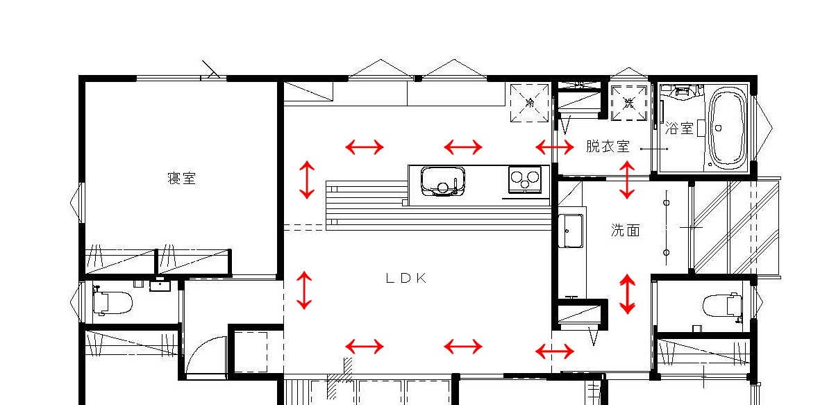 北玄関の間取り・家事動線が良い間取り事例｜栃木の工務店『第一住宅』